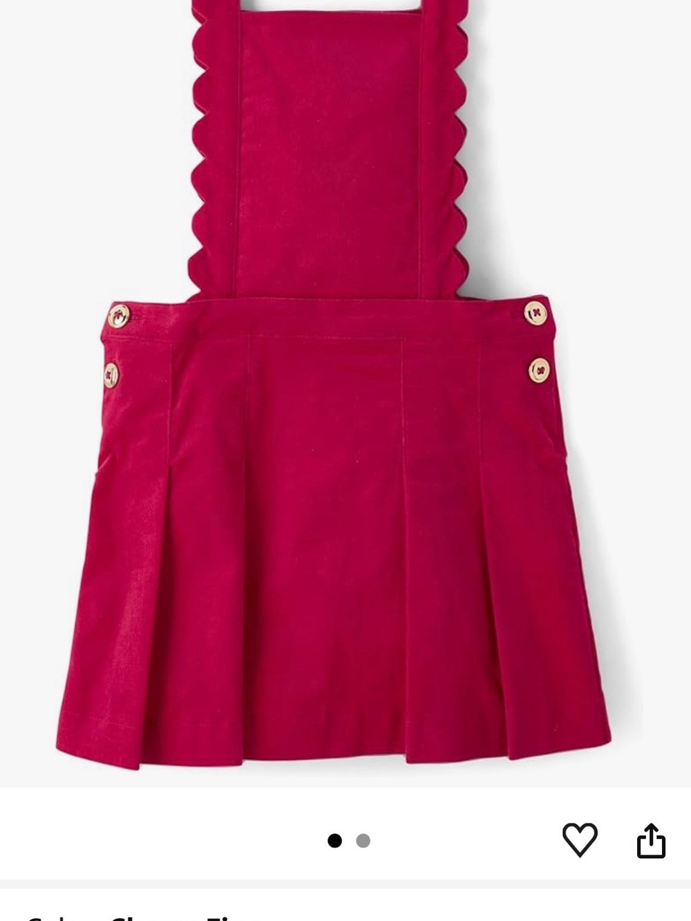 Gymboree Fuchsia Pinafore Dress with Scalloped Straps